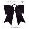 image16PCS 8quot Large Cheer Hair Bows Ponytail Holder Elastic Band Handmade for Cheerleading Teen Girls College Sports 16 Pcs OrangeBlack  Big Bows