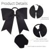 image16PCS 8quot Large Cheer Hair Bows Ponytail Holder Elastic Band Handmade for Cheerleading Teen Girls College Sports 16 Pcs OrangeBlack  Big Bows