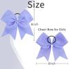 image16PCS 8quot Large Cheer Hair Bows Ponytail Holder Elastic Band Handmade for Cheerleading Teen Girls College Sports 16 Pcs OrangeLight Purple