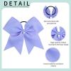 image16PCS 8quot Large Cheer Hair Bows Ponytail Holder Elastic Band Handmade for Cheerleading Teen Girls College Sports 16 Pcs OrangeLight Purple