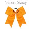 image16PCS 8quot Large Cheer Hair Bows Ponytail Holder Elastic Band Handmade for Cheerleading Teen Girls College Sports 16 Pcs OrangeOrange