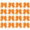 image16PCS 8quot Large Cheer Hair Bows Ponytail Holder Elastic Band Handmade for Cheerleading Teen Girls College Sports 16 Pcs OrangeOrange