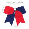 image16PCS 8quot Large Cheer Hair Bows Ponytail Holder Elastic Band Handmade for Cheerleading Teen Girls College Sports 16 Pcs OrangeRedNavy