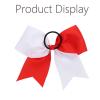 image16PCS 8quot Large Cheer Hair Bows Ponytail Holder Elastic Band Handmade for Cheerleading Teen Girls College Sports 16 Pcs OrangeRedWhite