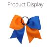 image16PCS 8quot Large Cheer Hair Bows Ponytail Holder Elastic Band Handmade for Cheerleading Teen Girls College Sports 16 Pcs OrangeRoyal blueOrange