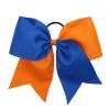 image16PCS 8quot Large Cheer Hair Bows Ponytail Holder Elastic Band Handmade for Cheerleading Teen Girls College Sports 16 Pcs OrangeRoyal blueOrange