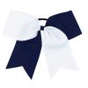 image16PCS 8quot Large Cheer Hair Bows Ponytail Holder Elastic Band Handmade for Cheerleading Teen Girls College Sports 16 Pcs OrangeWhiteNavy Blue