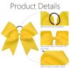 image16PCS 8quot Large Cheer Hair Bows Ponytail Holder Elastic Band Handmade for Cheerleading Teen Girls College Sports 16 Pcs OrangeYellow