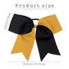image16PCS 8quot Large Cheer Hair Bows Ponytail Holder Elastic Band Handmade for Cheerleading Teen Girls College Sports White 1 Count Pack of 16BlackGold