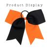 image16PCS 8quot Large Cheer Hair Bows Ponytail Holder Elastic Band Handmade for Cheerleading Teen Girls College Sports White 1 Count Pack of 16BlackOrange