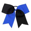 image16PCS 8quot Large Cheer Hair Bows Ponytail Holder Elastic Band Handmade for Cheerleading Teen Girls College Sports White 1 Count Pack of 16BlackRoyal