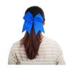 image16PCS 8quot Large Cheer Hair Bows Ponytail Holder Elastic Band Handmade for Cheerleading Teen Girls College Sports White 1 Count Pack of 16Blue