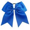 image16PCS 8quot Large Cheer Hair Bows Ponytail Holder Elastic Band Handmade for Cheerleading Teen Girls College Sports White 1 Count Pack of 16Blue
