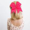 image16PCS 8quot Large Cheer Hair Bows Ponytail Holder Elastic Band Handmade for Cheerleading Teen Girls College Sports White 1 Count Pack of 16Dark Rose