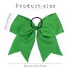 image16PCS 8quot Large Cheer Hair Bows Ponytail Holder Elastic Band Handmade for Cheerleading Teen Girls College Sports White 1 Count Pack of 16Green