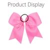 image16PCS 8quot Large Cheer Hair Bows Ponytail Holder Elastic Band Handmade for Cheerleading Teen Girls College Sports White 1 Count Pack of 16Hot Pink