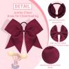 image16PCS 8quot Large Cheer Hair Bows Ponytail Holder Elastic Band Handmade for Cheerleading Teen Girls College Sports White 1 Count Pack of 16Maroon