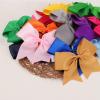 image16PCS 8quot Large Cheer Hair Bows Ponytail Holder Elastic Band Handmade for Cheerleading Teen Girls College Sports White 1 Count Pack of 16Multicolored