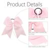 image16PCS 8quot Large Cheer Hair Bows Ponytail Holder Elastic Band Handmade for Cheerleading Teen Girls College Sports White 1 Count Pack of 16Pink