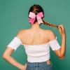 image16PCS 8quot Large Cheer Hair Bows Ponytail Holder Elastic Band Handmade for Cheerleading Teen Girls College Sports White 1 Count Pack of 16PinkHot Pink