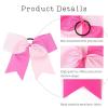 image16PCS 8quot Large Cheer Hair Bows Ponytail Holder Elastic Band Handmade for Cheerleading Teen Girls College Sports White 1 Count Pack of 16PinkHot Pink