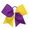 image16PCS 8quot Large Cheer Hair Bows Ponytail Holder Elastic Band Handmade for Cheerleading Teen Girls College Sports White 1 Count Pack of 16PurpleGold