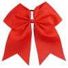 image16PCS 8quot Large Cheer Hair Bows Ponytail Holder Elastic Band Handmade for Cheerleading Teen Girls College Sports White 1 Count Pack of 16Red