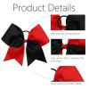 image16PCS 8quot Large Cheer Hair Bows Ponytail Holder Elastic Band Handmade for Cheerleading Teen Girls College Sports White 1 Count Pack of 16RedBlack
