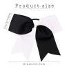 image16PCS 8quot Large Cheer Hair Bows Ponytail Holder Elastic Band Handmade for Cheerleading Teen Girls College Sports White 1 Count Pack of 16WhiteBlack