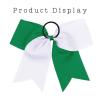 image16PCS 8quot Large Cheer Hair Bows Ponytail Holder Elastic Band Handmade for Cheerleading Teen Girls College Sports White 1 Count Pack of 16WhiteForest Green