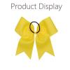 image16PCS 8quot Large Cheer Hair Bows Ponytail Holder Elastic Band Handmade for Cheerleading Teen Girls College Sports White 1 Count Pack of 16Yellow