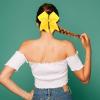 image16PCS 8quot Large Cheer Hair Bows Ponytail Holder Elastic Band Handmade for Cheerleading Teen Girls College Sports White 1 Count Pack of 16Yellow