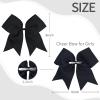 imageOAOLEER 2PCS 8quot Jumbo Cheer Bow Clip with Tails Large Cheerleading Hair Bows for Girls Teen Softball Cheerleader Outfit Uniform RedBlack