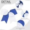 imageOAOLEER 2PCS 8quot Jumbo Cheer Bow Clip with Tails Large Cheerleading Hair Bows for Girls Teen Softball Cheerleader Outfit Uniform RedBlueWhite