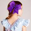 imageOAOLEER 2PCS 8quot Jumbo Cheer Bow Clip with Tails Large Cheerleading Hair Bows for Girls Teen Softball Cheerleader Outfit Uniform RedDark Purple