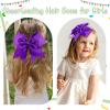 imageOAOLEER 2PCS 8quot Jumbo Cheer Bow Clip with Tails Large Cheerleading Hair Bows for Girls Teen Softball Cheerleader Outfit Uniform RedDark Purple
