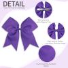 imageOAOLEER 2PCS 8quot Jumbo Cheer Bow Clip with Tails Large Cheerleading Hair Bows for Girls Teen Softball Cheerleader Outfit Uniform RedDark Purple