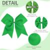 imageOAOLEER 2PCS 8quot Jumbo Cheer Bow Clip with Tails Large Cheerleading Hair Bows for Girls Teen Softball Cheerleader Outfit Uniform RedGreen