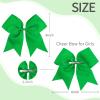 imageOAOLEER 2PCS 8quot Jumbo Cheer Bow Clip with Tails Large Cheerleading Hair Bows for Girls Teen Softball Cheerleader Outfit Uniform RedGreen