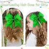 imageOAOLEER 2PCS 8quot Jumbo Cheer Bow Clip with Tails Large Cheerleading Hair Bows for Girls Teen Softball Cheerleader Outfit Uniform RedGreen