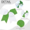 imageOAOLEER 2PCS 8quot Jumbo Cheer Bow Clip with Tails Large Cheerleading Hair Bows for Girls Teen Softball Cheerleader Outfit Uniform RedGreenWhite