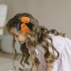 imageOAOLEER 2PCS 8quot Jumbo Cheer Bow Clip with Tails Large Cheerleading Hair Bows for Girls Teen Softball Cheerleader Outfit Uniform RedOrangeBlack