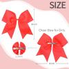 imageOAOLEER 2PCS 8quot Jumbo Cheer Bow Clip with Tails Large Cheerleading Hair Bows for Girls Teen Softball Cheerleader Outfit Uniform RedRed