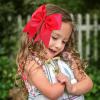 imageOAOLEER 2PCS 8quot Jumbo Cheer Bow Clip with Tails Large Cheerleading Hair Bows for Girls Teen Softball Cheerleader Outfit Uniform RedRed