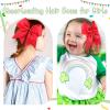 imageOAOLEER 2PCS 8quot Jumbo Cheer Bow Clip with Tails Large Cheerleading Hair Bows for Girls Teen Softball Cheerleader Outfit Uniform RedRed
