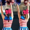 imageOAOLEER 2PCS 8quot Jumbo Cheer Bow Clip with Tails Large Cheerleading Hair Bows for Girls Teen Softball Cheerleader Outfit Uniform RedRose Pink