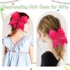 imageOAOLEER 2PCS 8quot Jumbo Cheer Bow Clip with Tails Large Cheerleading Hair Bows for Girls Teen Softball Cheerleader Outfit Uniform RedRose Pink