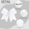 imageOAOLEER 2PCS 8quot Jumbo Cheer Bow Clip with Tails Large Cheerleading Hair Bows for Girls Teen Softball Cheerleader Outfit Uniform RedWhite