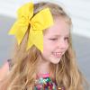 imageOAOLEER 2PCS 8quot Jumbo Cheer Bow Clip with Tails Large Cheerleading Hair Bows for Girls Teen Softball Cheerleader Outfit Uniform RedYellow