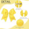 imageOAOLEER 2PCS 8quot Jumbo Cheer Bow Clip with Tails Large Cheerleading Hair Bows for Girls Teen Softball Cheerleader Outfit Uniform RedYellow